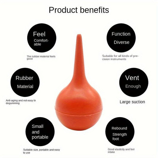 2pcs Rubber Ear Wash Ball Dust Blower for Skin Dust Removal