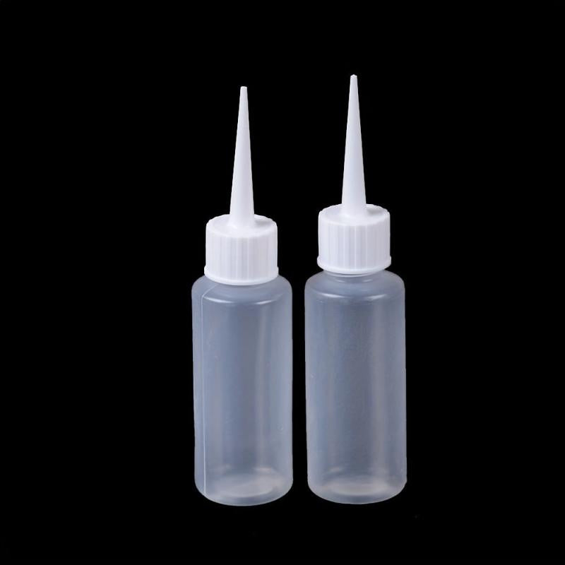2pcs 50ml Dropper Bottles with Needle Tips for Liquid Dispensing
