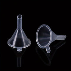 30pcs Small Funnel for Lab Bottles Perfume, Transparent Plastic, Essential Oils