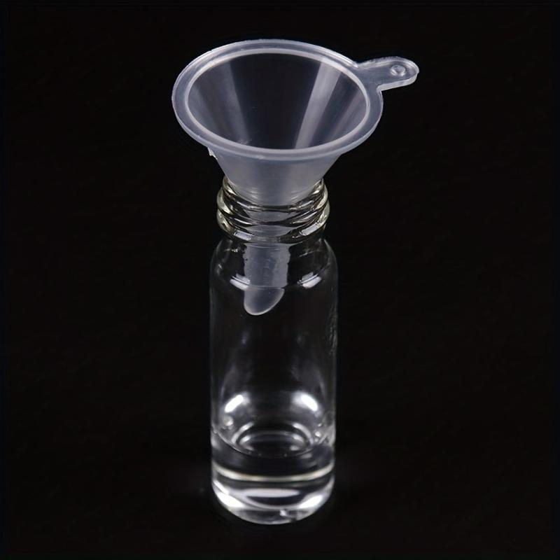 30pcs Small Funnel for Lab Bottles Perfume, Transparent Plastic, Essential Oils