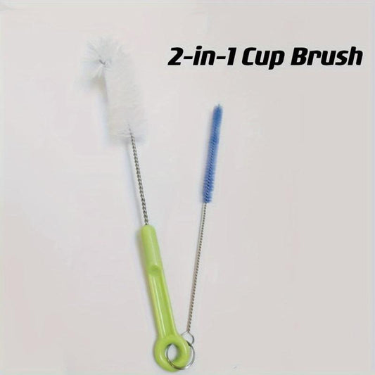 2pcs Bottle Straw Brush 360 Cleaner for Glass Cup Pacifier Kitchen Accessories