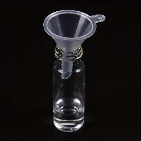4pcs Clear Plastic Mini Funnel for Lab Bottles Essential Oils Perfumes Spices