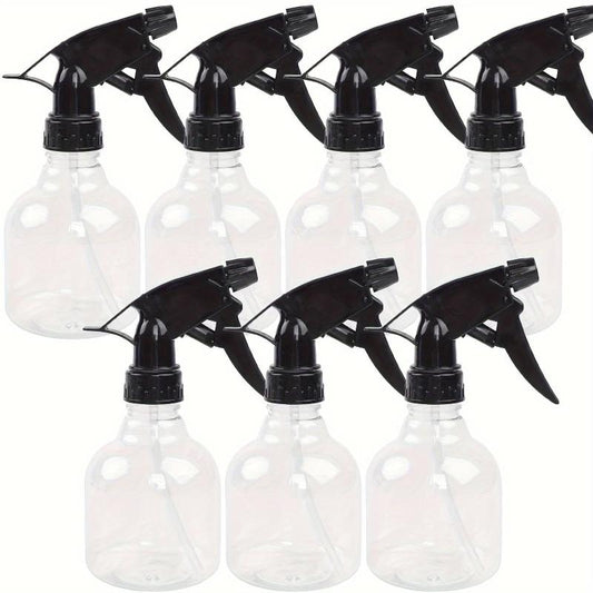 7pcs 8oz Empty Plastic Spray Bottles with Adjustable Nozzle, Funnel, and Labels