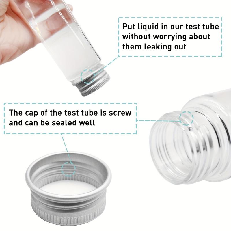 10pcs 115ml Clear Plastic Test Tubes With Caps