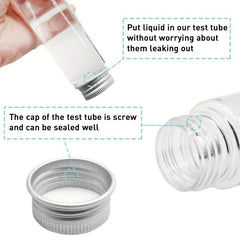 10pcs 115ml Clear Plastic Test Tubes With Caps