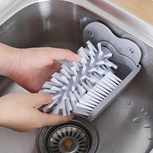 Suction Cup Glass Bottle Cleaning Brush - Kitchen Rotate Wash Cup Brush