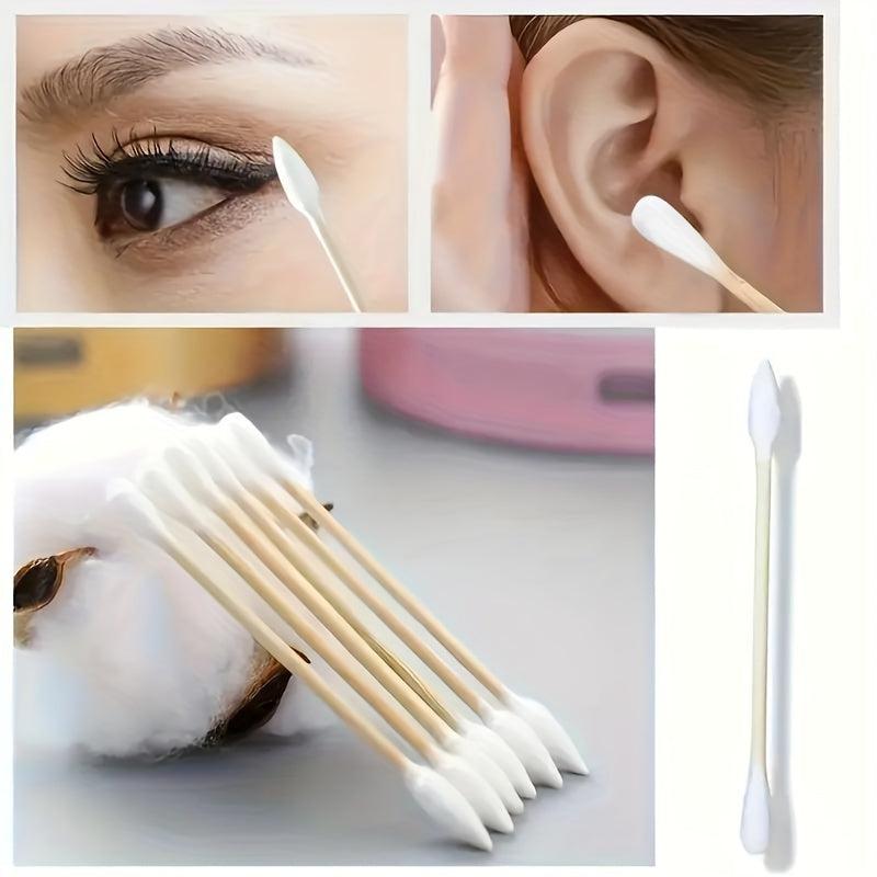 500pcs Cotton Swabs with Round Tips Ear Cleaning Cotton Buds