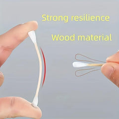 500pcs Cotton Swabs with Round Tips Ear Cleaning Cotton Buds