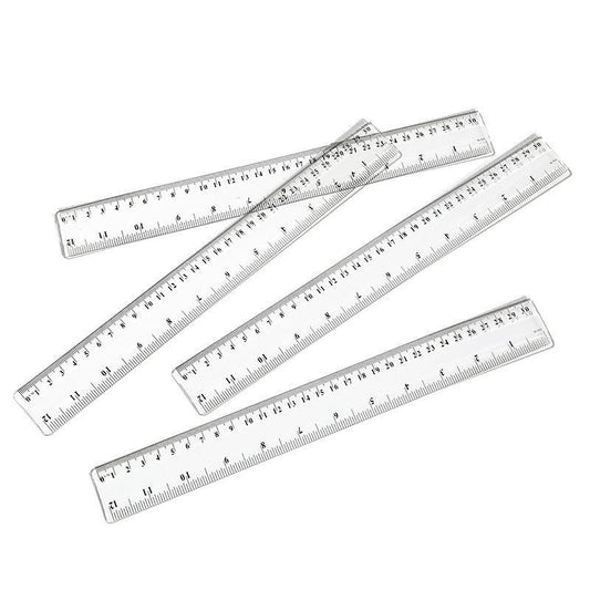 5pcs Plastic Ruler Straight Drawing Stationery Student Ruler School Office