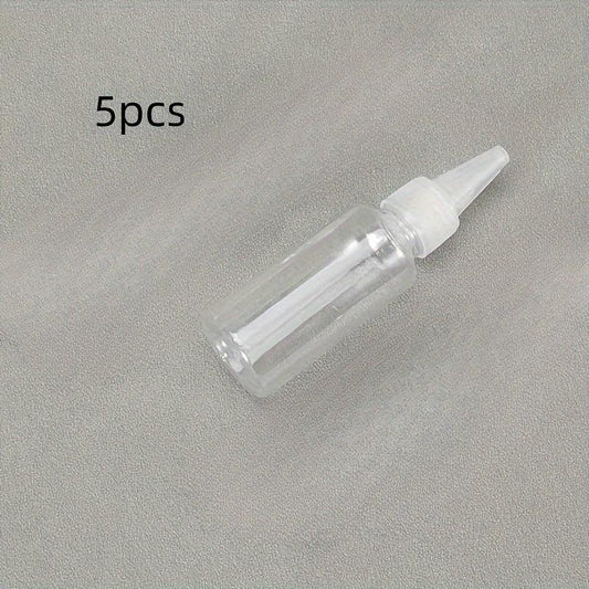 5pcs Empty Dropper Bottle Squeeze Bottle Twist Top Cap Clear Refillable Bottles