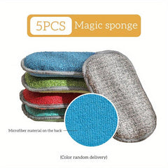 10pcs Reusable Double Sided Magic Sponge Cleaner for Home Dishwashing