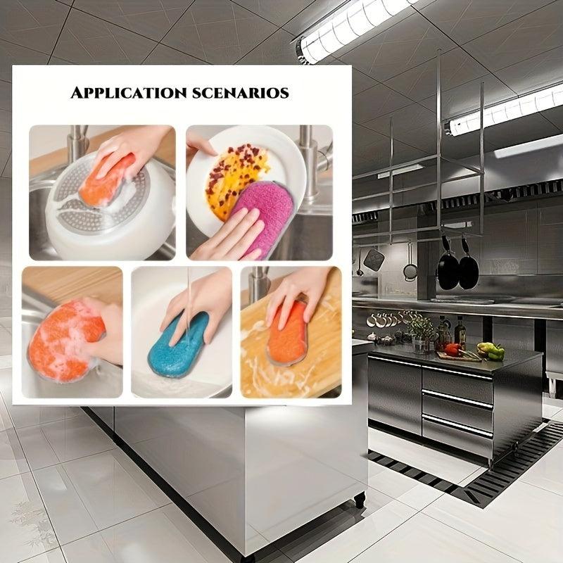 10pcs Reusable Double Sided Magic Sponge Cleaner for Home Dishwashing