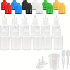 30ml Dropper Bottles with Colourful Safety Lids