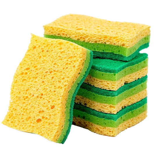 Wood Pulp Cotton Dishwashing Sponge Cleaning Cloth Block