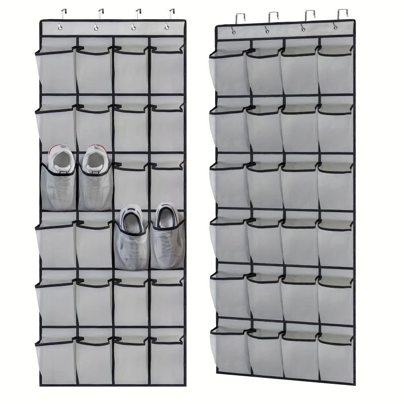 Over The Door Shoe Organizer Storage Bag with 24 Large Pockets