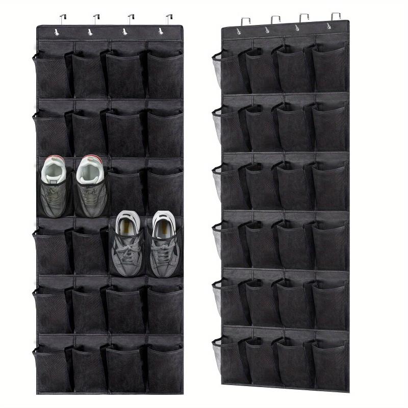 Over The Door Shoe Organizer Storage Bag with 24 Large Pockets