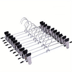 10pcs Stainless Steel Trousers Rack Clip Anti Slip Clothespin