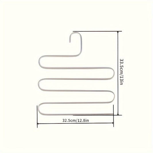 Tier Trouser Rack S-shaped Wardrobe Storage Towel Drying Unit