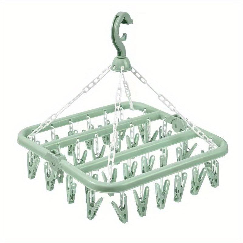 Indoor Balcony Plastic Clothes Rack for Home Socks Drying