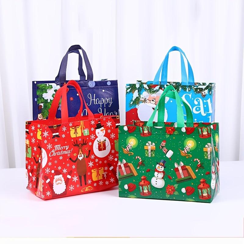 4pcs Large Christmas Tote Gift Bags 32 x 24 x 17cm With Handles