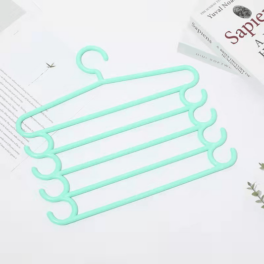2pcs Trousers Hangers Closet Storage Organizers 5 Layers