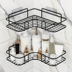 1pc Punch Corner Shelf Bathroom Rack Shelf Bathroom Toilet Seamless Wall Mounted