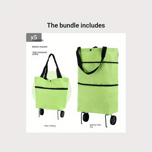 Foldable Lightweight Shopping Cart with Wheels for Retail Stores