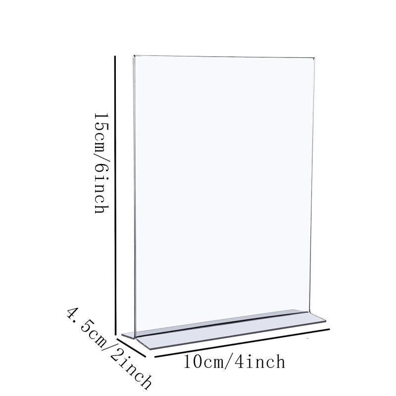 4pcs Acrylic Display Board Conference Table Card Sign Stand