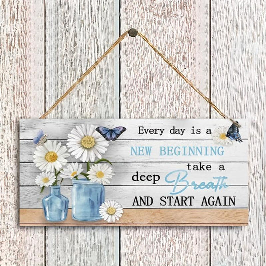 Colorful Daisy Hanging Sign for Home & Office Decor