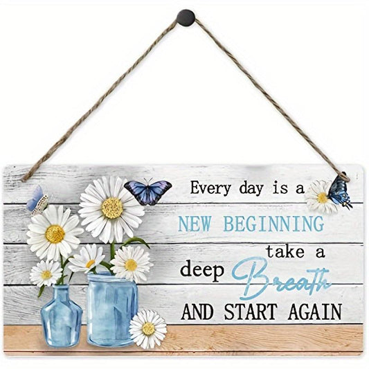 Colorful Daisy Hanging Sign for Home & Office Decor