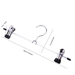 20pcs Stainless Steel Trousers Rack Clip Anti Slip Clothespin Clothes Hanger