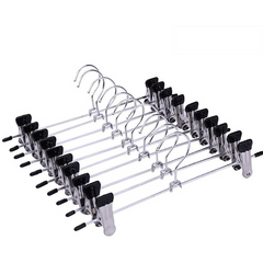 20pcs Stainless Steel Trousers Rack Clip Anti Slip Clothespin Clothes Hanger