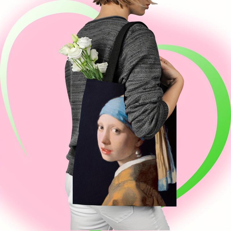 Stylish Famous Paintings Print Canvas Bag