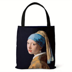 Stylish Famous Paintings Print Canvas Bag