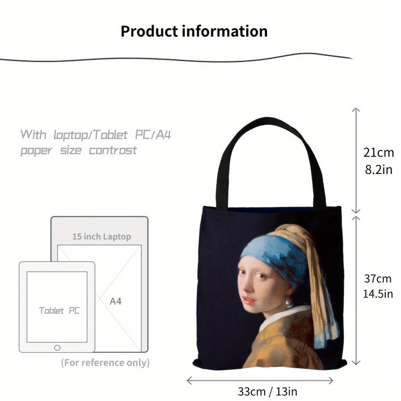 Stylish Famous Paintings Print Canvas Bag