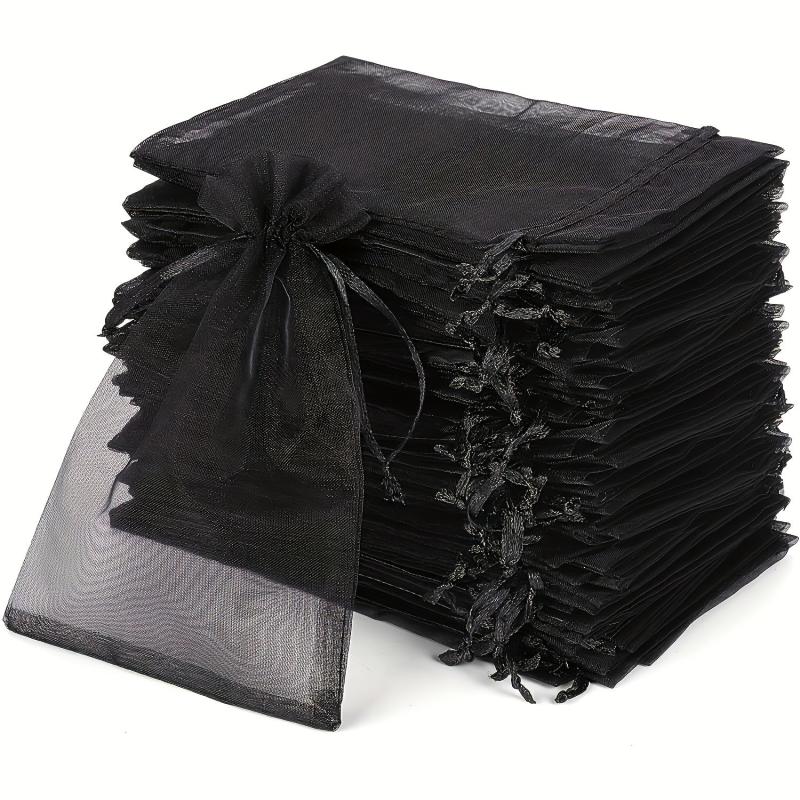 100pcs Organza Bags With Drawstring for Jewelry Favors Christmas Parties