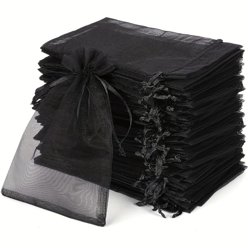 100pcs Organza Bags With Drawstring for Jewelry Favors Christmas Parties