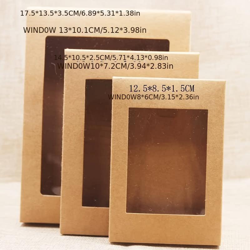 10pcs DIY Paper Box With Window Cake Packaging For Wedding Party