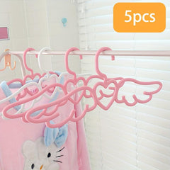 5pcs Angel Wings Clothes Hanger Wardrobe Organizer For Clothes