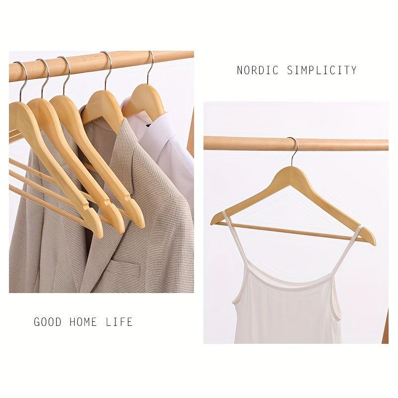Solid Wood Hanger No Trace Anti-slip Hanger Anti Shoulder Drum Bag Hanger