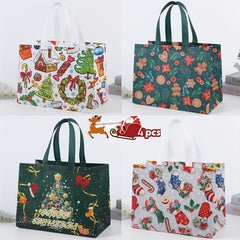 4 Large Christmas Gift Bags Multifunctional Non Woven Christmas Bags