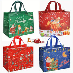 4 Large Christmas Gift Bags Multifunctional Non Woven Christmas Bags