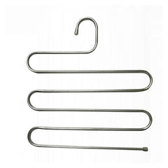 S Shape Pants Hanger Trouser Rack Stainless Steel Layer Clothes Rack