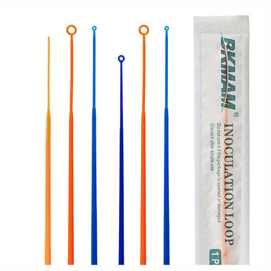 10pcs Disposable Inoculation Loop Sterile Sampling Rod Lab Supplies