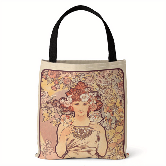 Musa Series Digital Printed Canvas Bag Convertible Tote Bag Retro Canvas