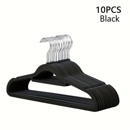 10pcs Adult Flocking Hanger Non-slip Drum Bags Stacking