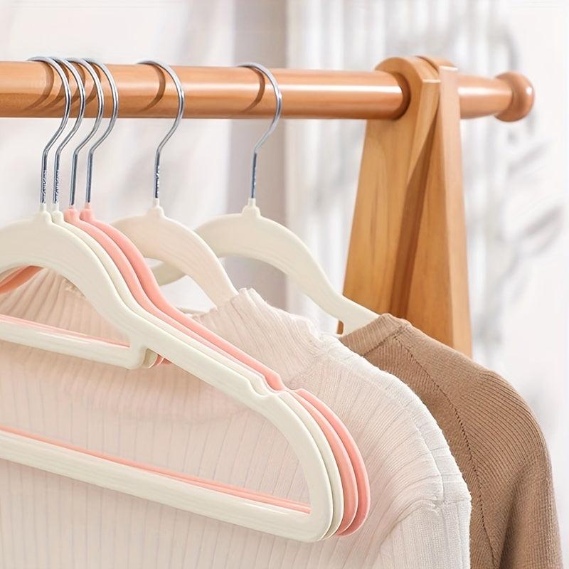 10pcs Adult Flocking Hanger Non-slip Drum Bags Stacking