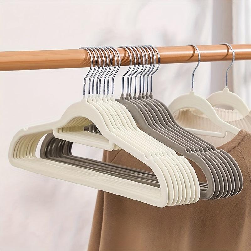 10pcs Adult Flocking Hanger Non-slip Drum Bags Stacking