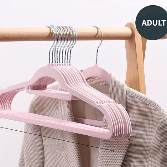 10PCS Velvet Hangers Dry/Wet Dual-use 40.64X22.86 cm