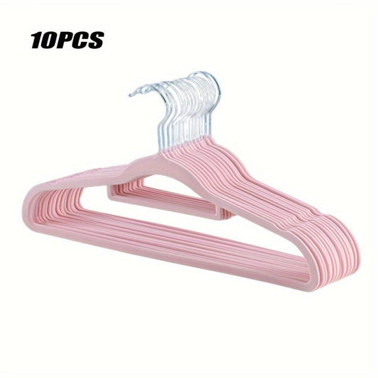 10pcs Non Slip Gray Suit Hanger Space Saving Clothes Hanger